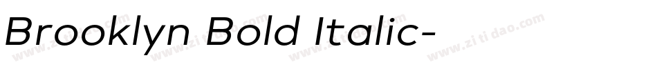 Brooklyn Bold Italic字体转换